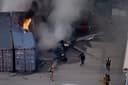 Helicopter crashes and bursts into flames, killing at least 3 people near an LA bus collision