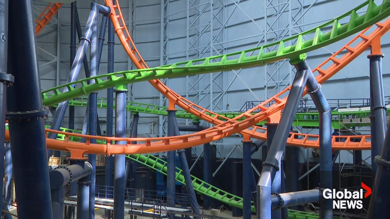 Galaxyland’s new Nerf roller-coaster nearly complete at West Edmonton Mall